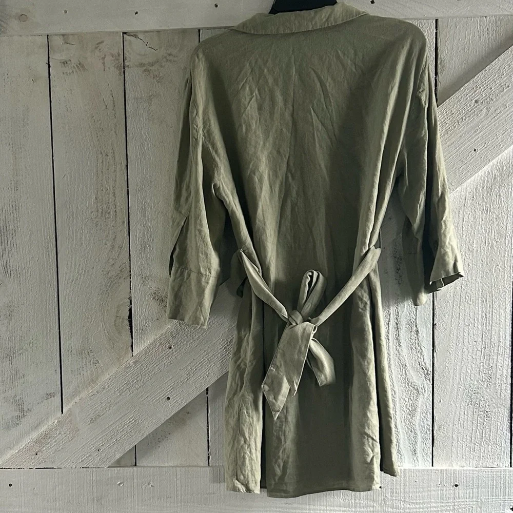 Zara Sage Green Casual Dress - Picture 4 of 8